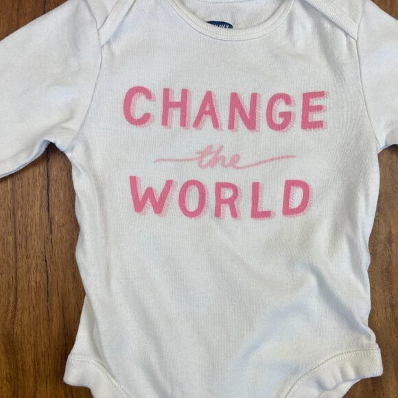 Old Navy Change The World Onesie 🌎 💕 - Picture 2 of 3
